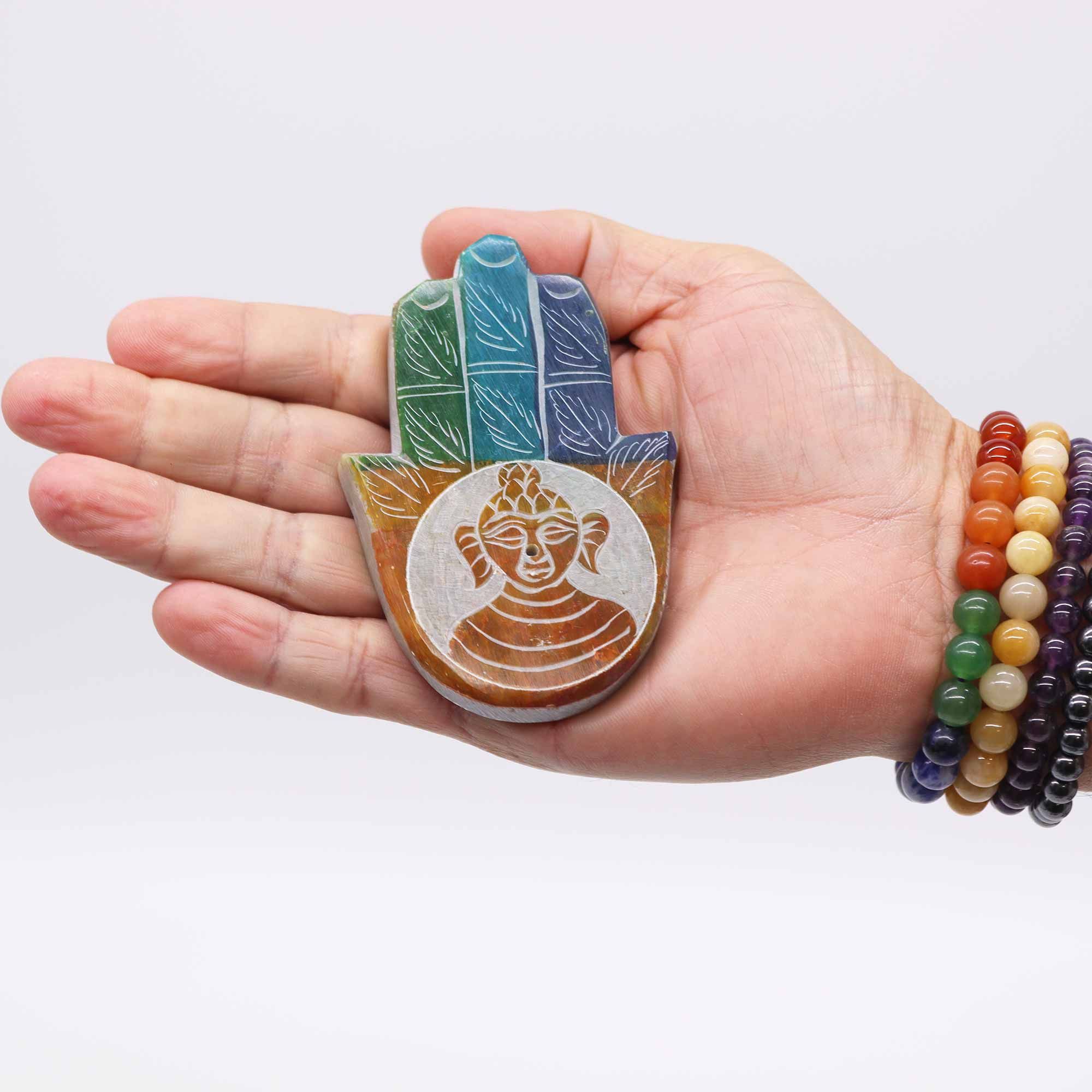 Porta Incienso Hamsa de Esteatita - Buddah - Imagen 3