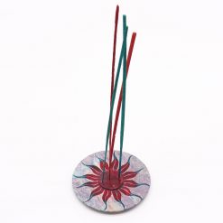 Alternative view of Porta-incienso Disco de Esteatita - Flor del Sol (soporte 5 varillas)