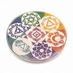 Porta Incienso de Cono en Disco de Esteatita – Siete Chakras