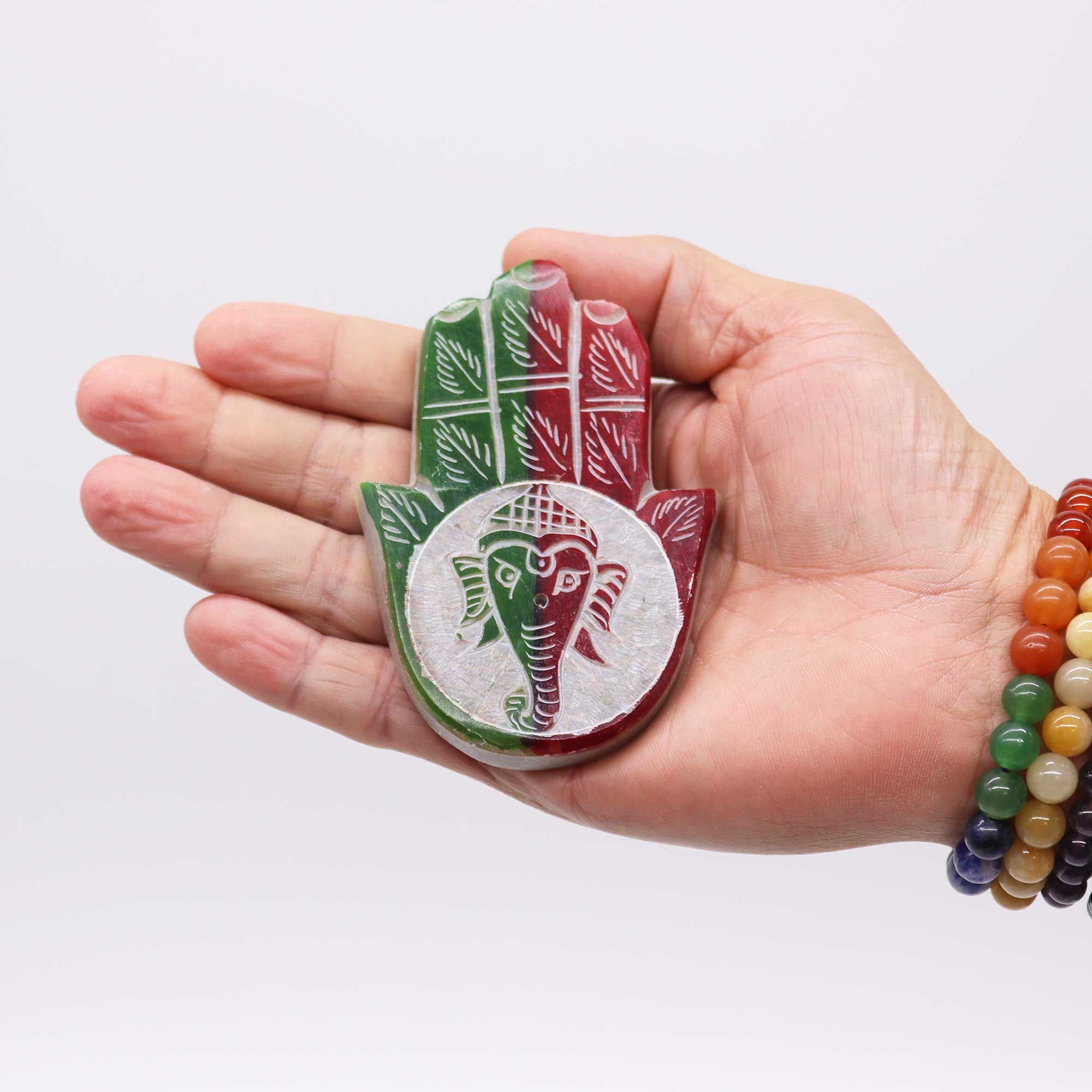 Porta-incienso Hamsa de esteatita - Ganesha - Imagen 2