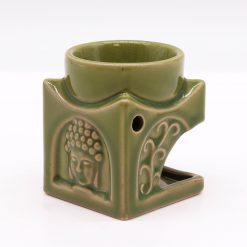 Alternative view of Quemador de Aceite Buda Cuadrado - Jade Claro