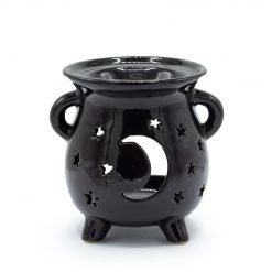 Quemador de Aceite Luna y Estrellas - Negro