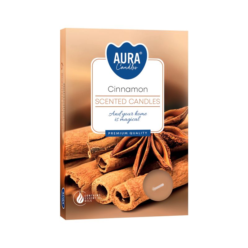 Set de 6 Velas de Té Perfumadas - Canela - Imagen 2