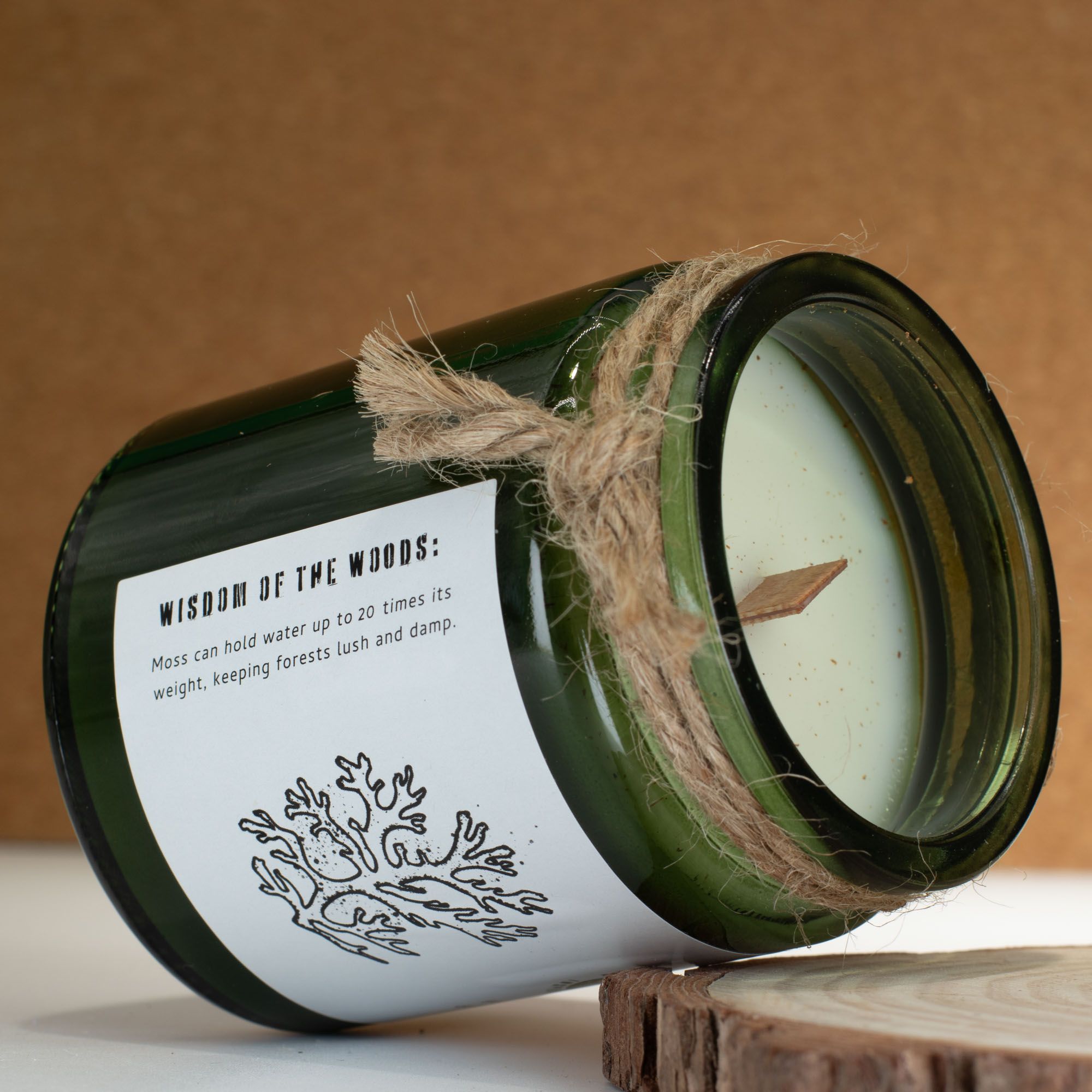 Vela de soja Greenman Woodwick - Musgo y Neblina - Imagen 4