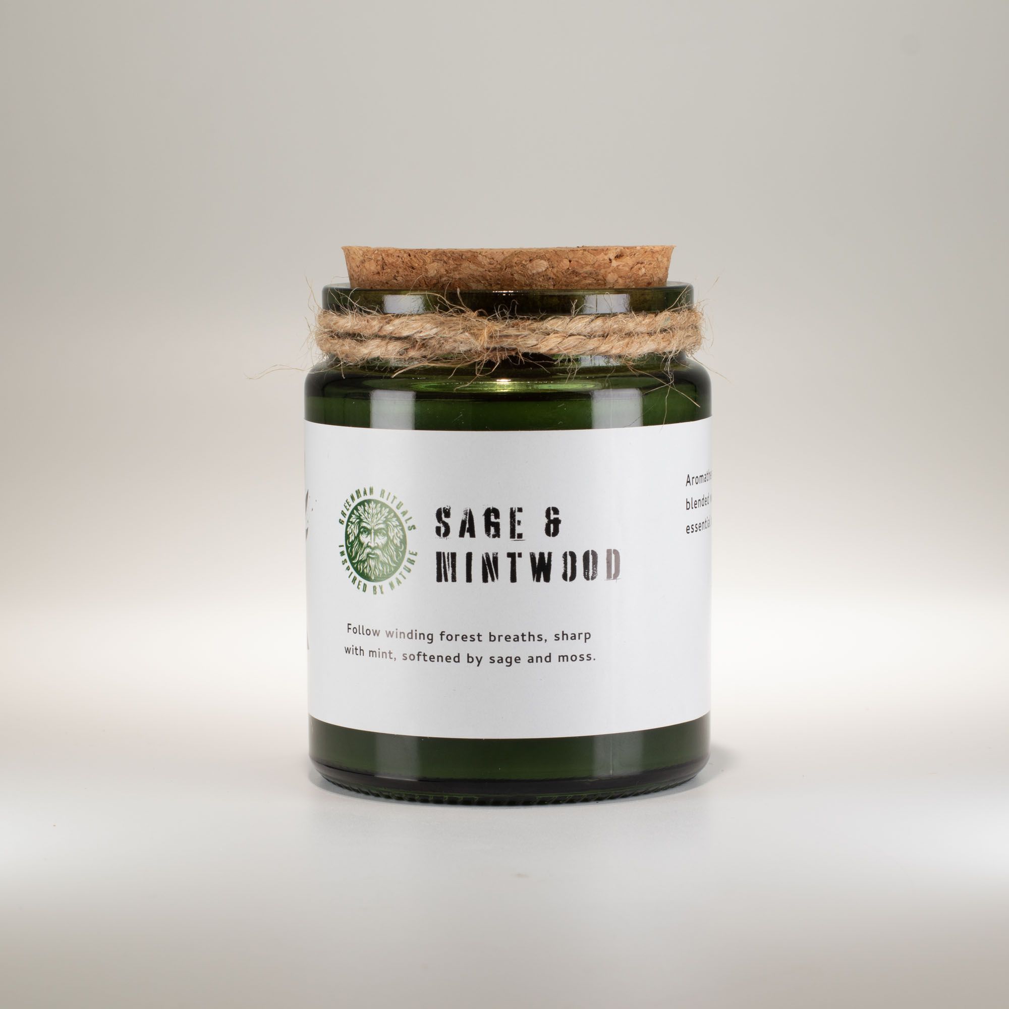 Vela de soja Greenman Woodwick - Salvia y Madera de Menta - Imagen 3