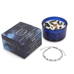 Alternative view of Vela del zodiaco con pulsera de piedras – Cáncer