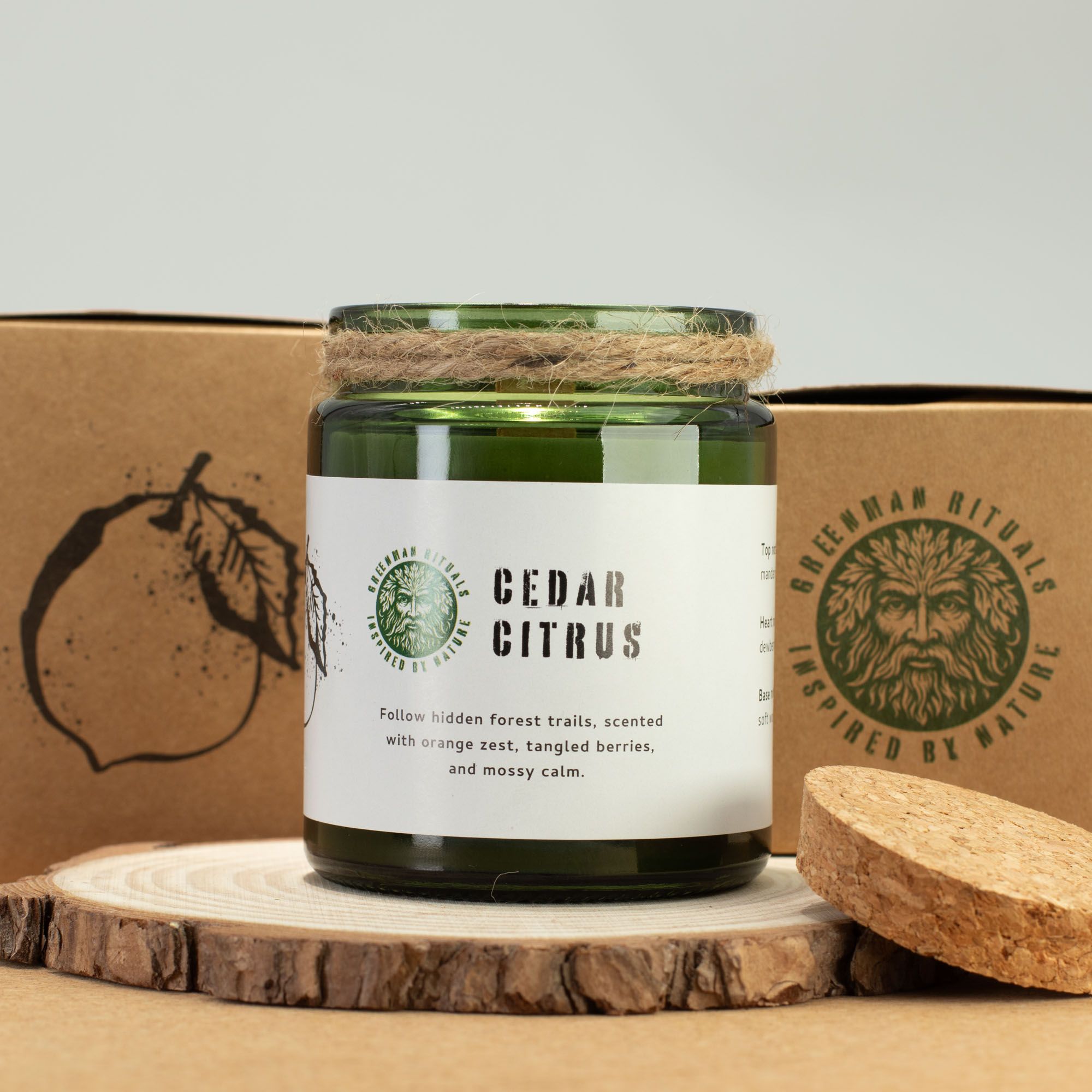 Vela de soja Greenman Woodwick - Cedro y Cítricos - Imagen 5