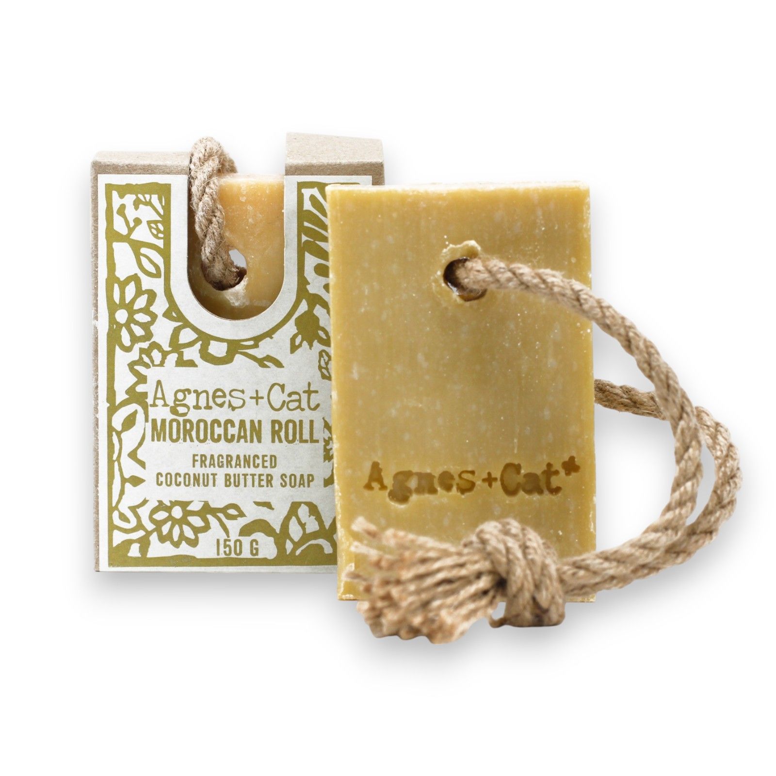 Jabón artesanal con cordón Rollo Marroquí – 150 g