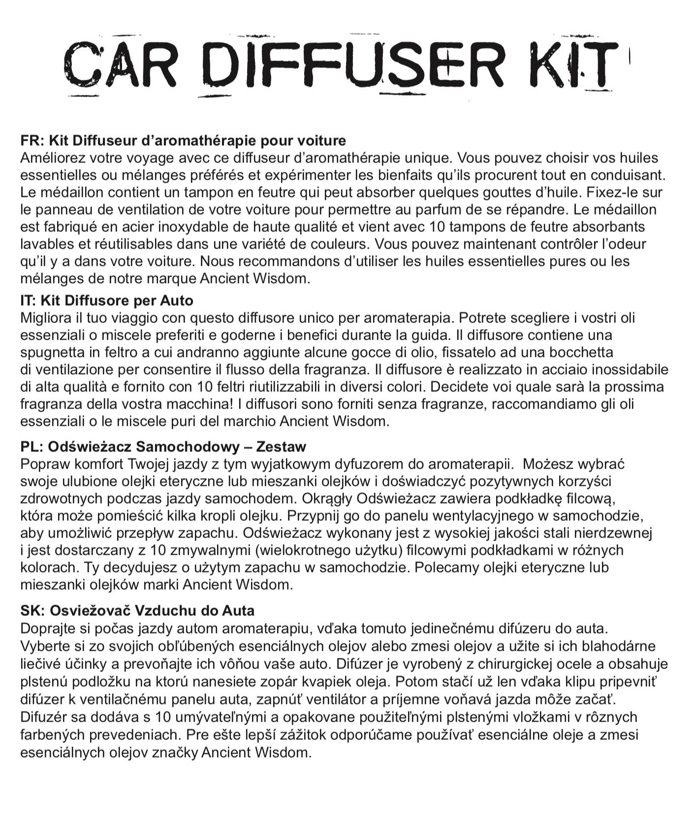 Kit difusor para coche -La flor de la vida - 30mm - Imagen 10