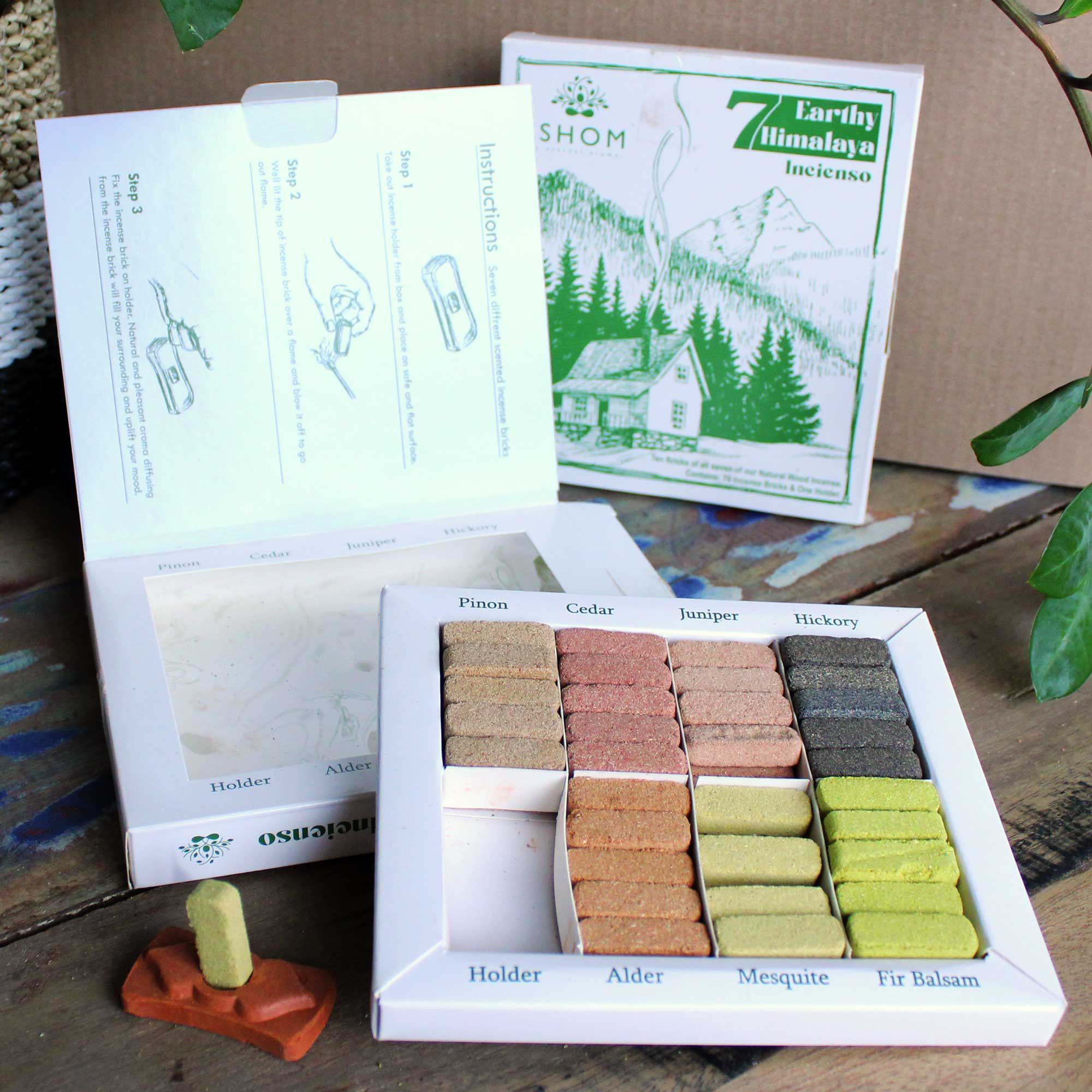 Expositor de ladrillos de incienso natural – 7 Aromas del Himalaya - Imagen 4