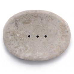 Alternative view of Jabonera ovalada de mármol crema
