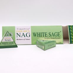 Alternative view of Conos de Incienso Jumbo Dorado Nag - Salvia Blanca Reflujo 42g
