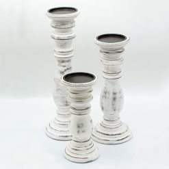 Alternative view of Candelabro clásico - Blanco - 373x10cm - Grande