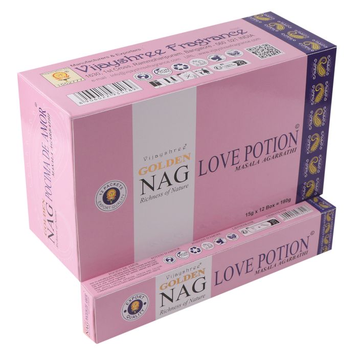 Varitas de incienso Golden Nag – Poción de Amor