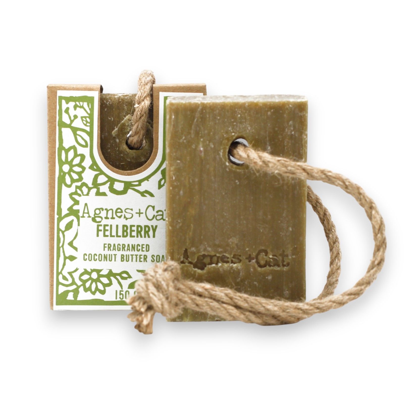 Jabón artesanal con cordón Fellberry – 150 g