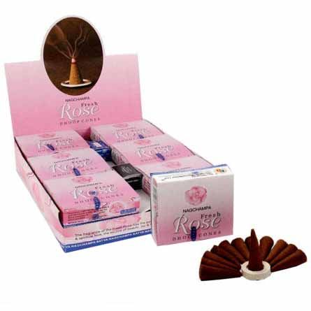 Conos de incienso Dhoop – Rosa Fresca