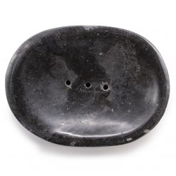 Alternative view of Jabonera ovalada de mármol negro