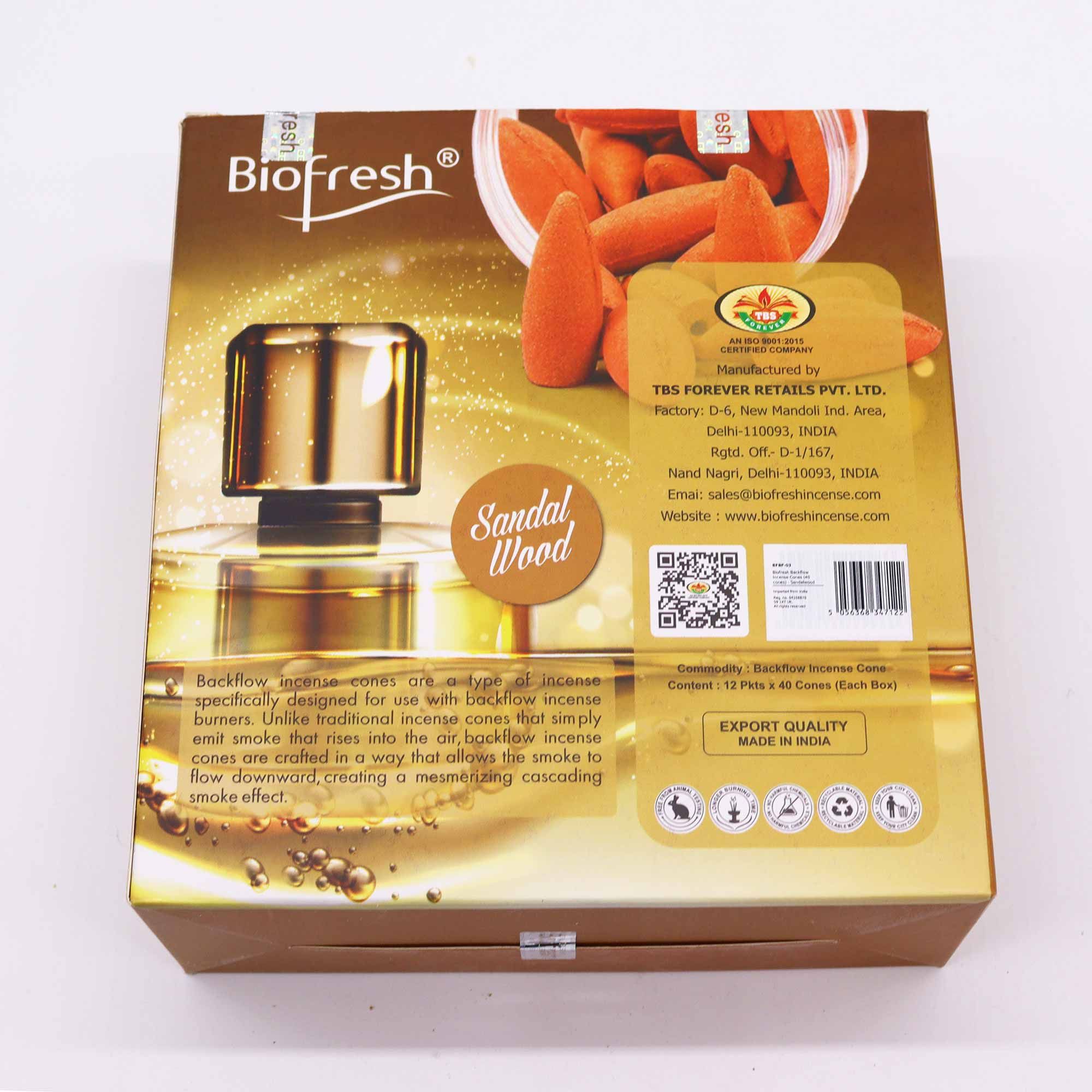Conos de Incienso de Reflujo Biofresh – Sándalo - Imagen 3