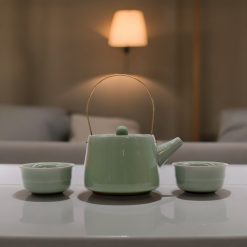 Alternative view of Juego de té – Verde – tetera y dos tazas