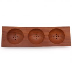 Alternative view of Jabonera de madera con tres huecos de drenaje