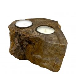 Alternative view of Portavelas de Madera Petrificada - Doble