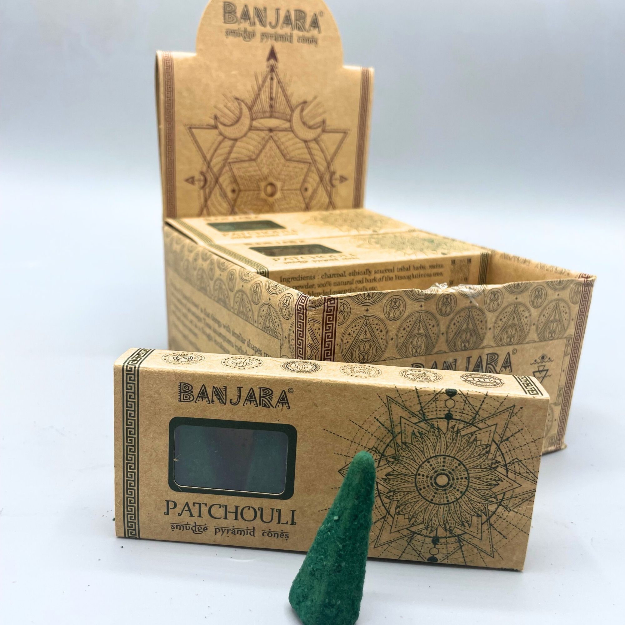Conos piramidales Banjara Smudge – Pachulí - Imagen 4