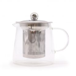 Tetera de vidrio con infusor – Forma de petaca – 350 ml
