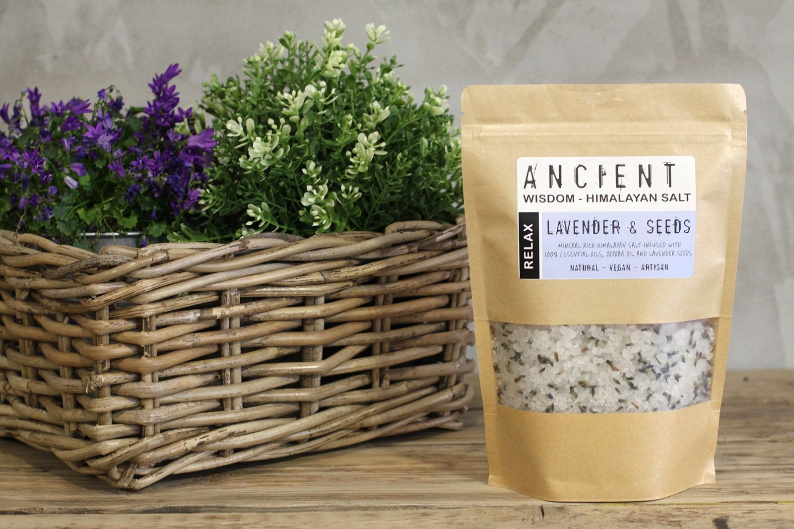 Sales de baño del Himalaya Relajación (Relax) – Lavanda y jojoba – 500 g - Imagen 3