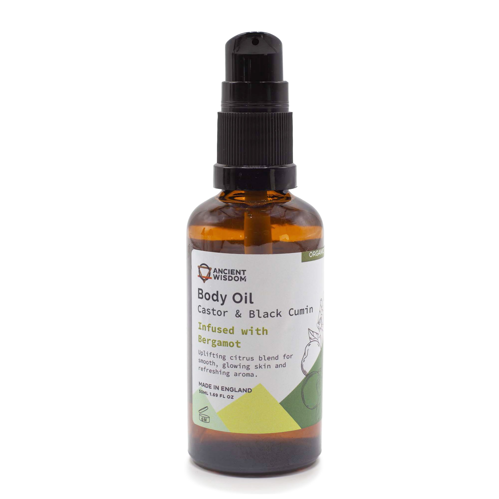Aceite corporal orgánico de bergamota