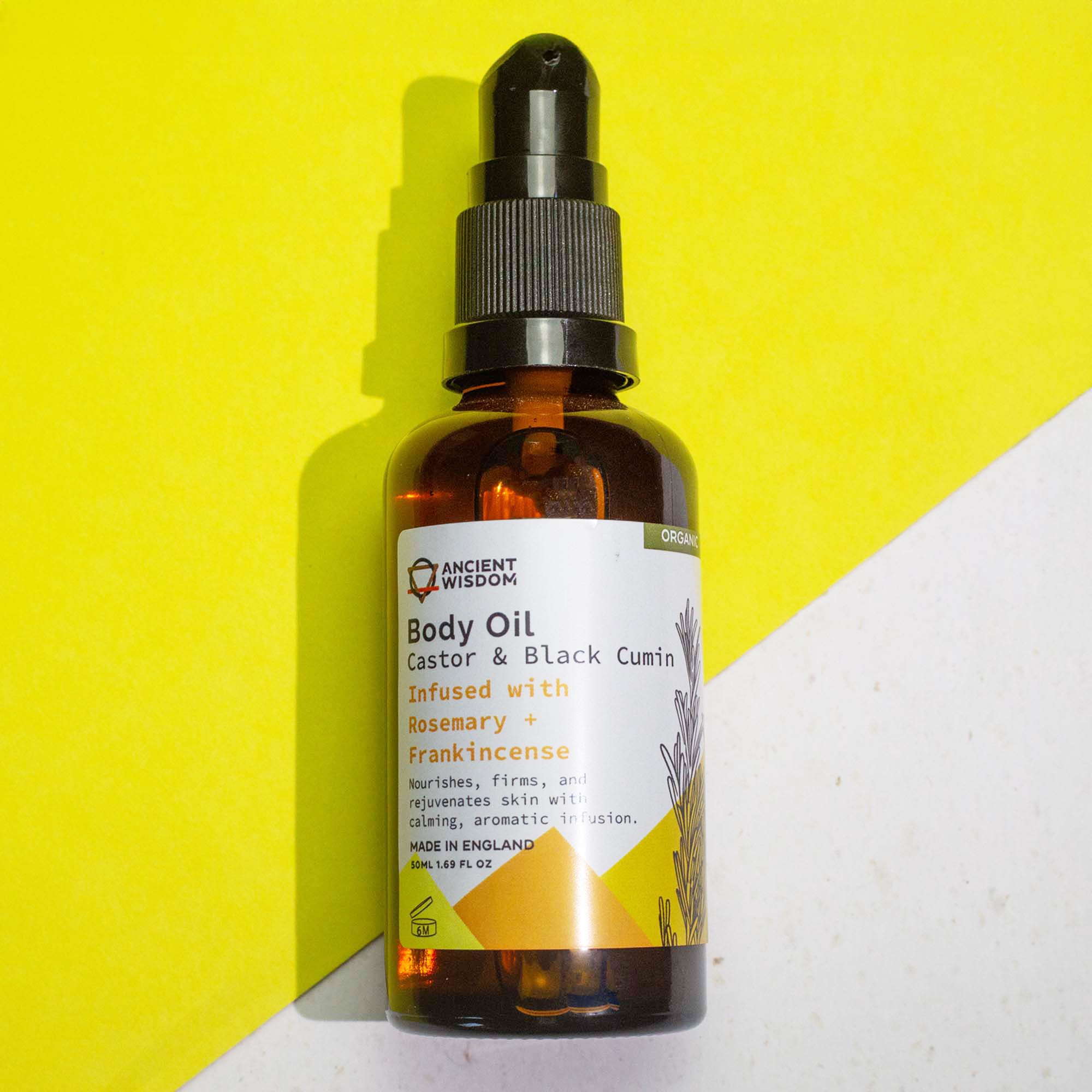 Aceite corporal orgánico de romero e incienso - Imagen 3