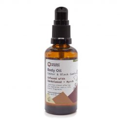 Aceite corporal orgánico de sándalo y mirra