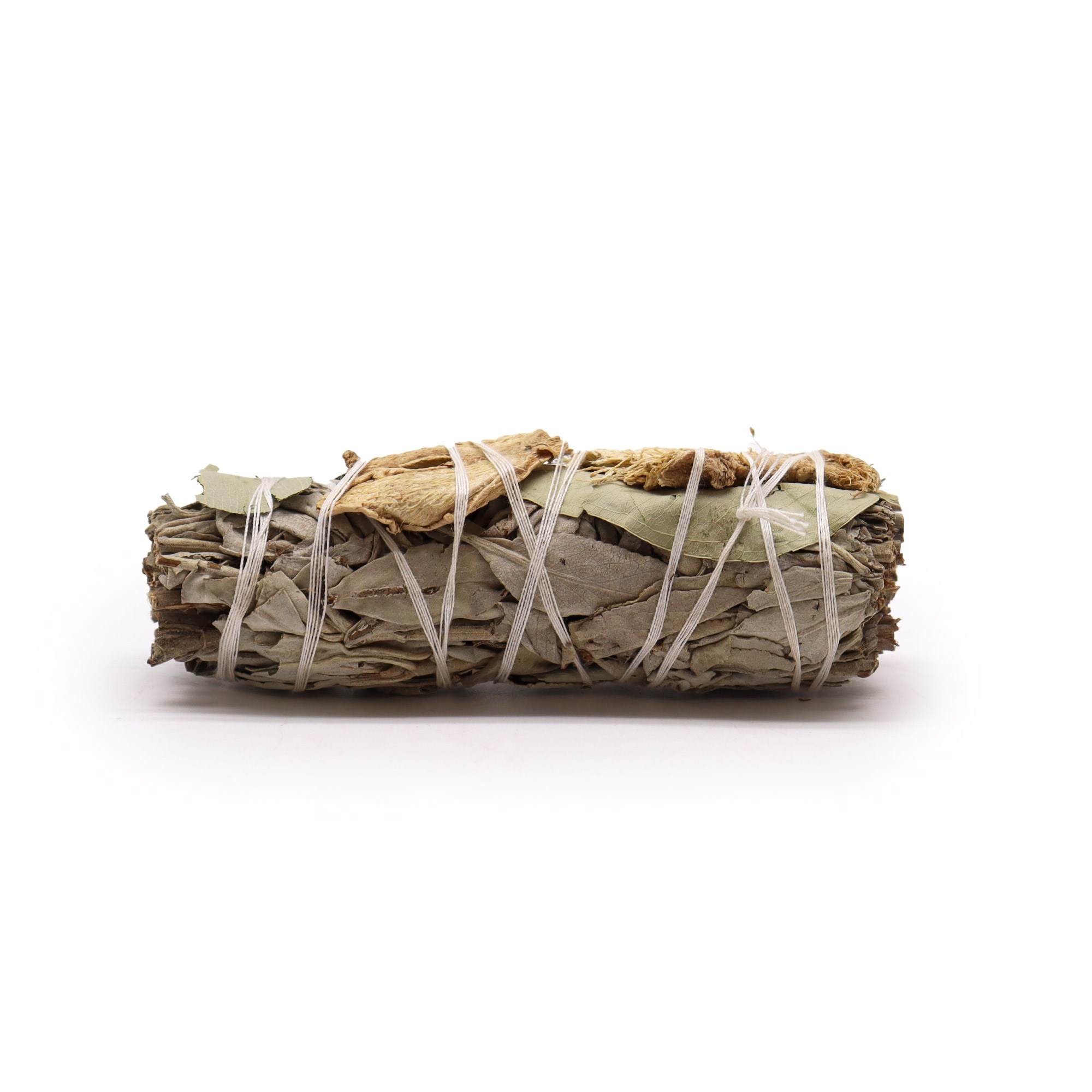 Atado de salvia blanca, eucalipto y jengibre