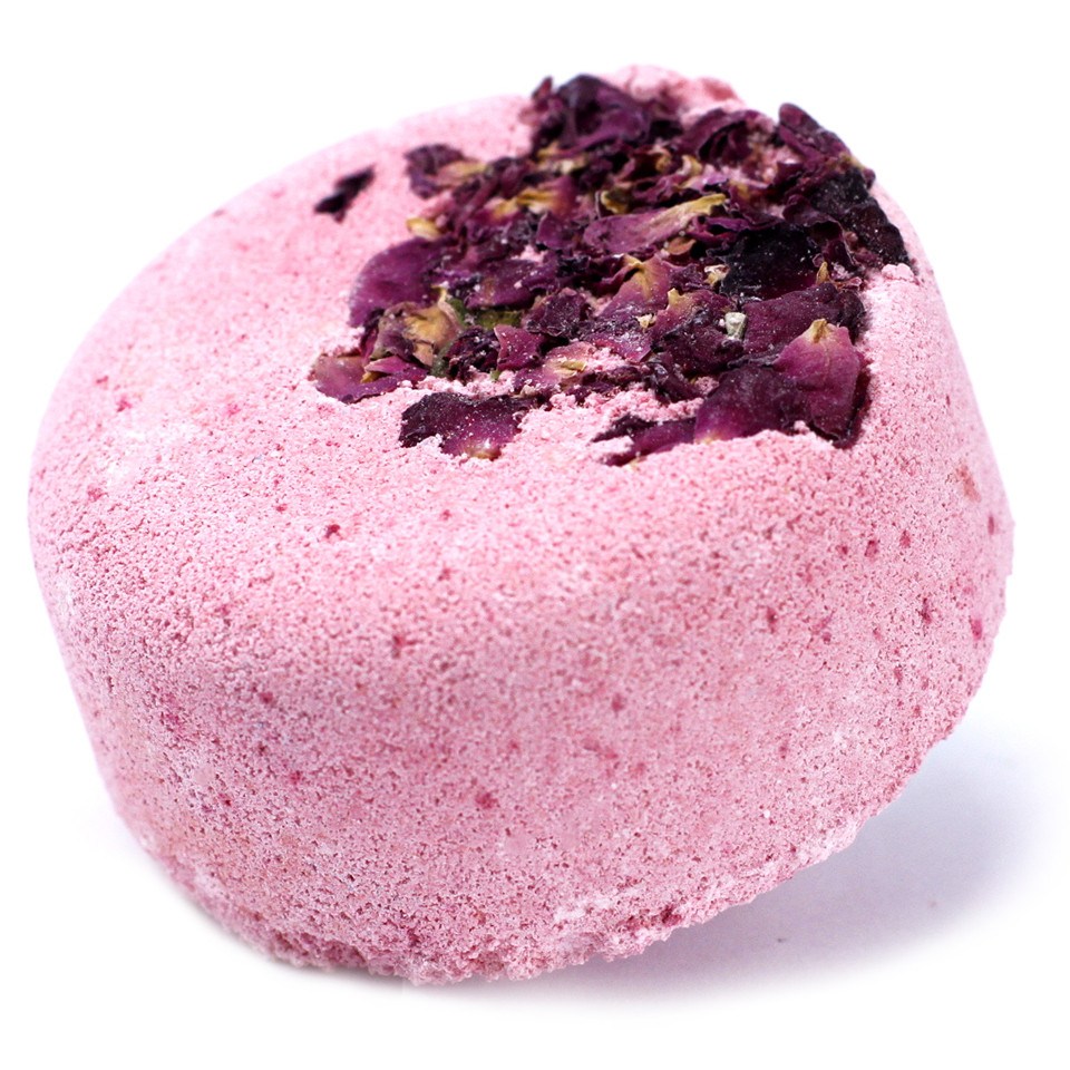 Bomba de baño floral de rosa, lavanda y pachulí