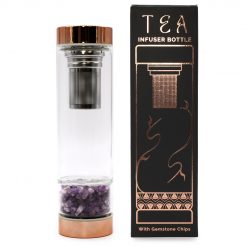 Botella infusora de té con amatista