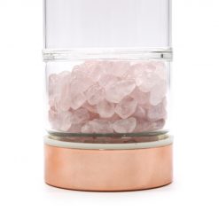 Alternative view of Botella infusora de té con cuarzo rosa