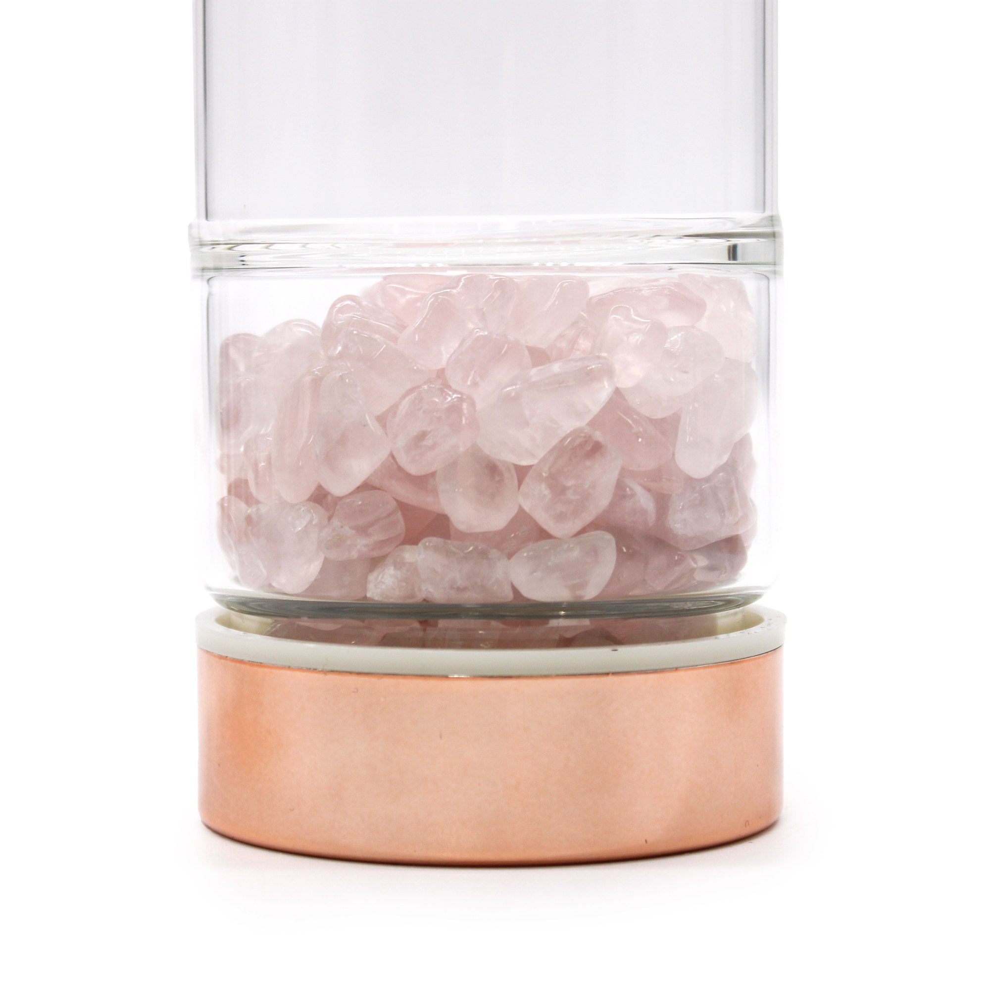 Botella infusora de té con cuarzo rosa - Imagen 2