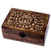 Caja de madera de mango para aceites esenciales – Om, 24 frascos