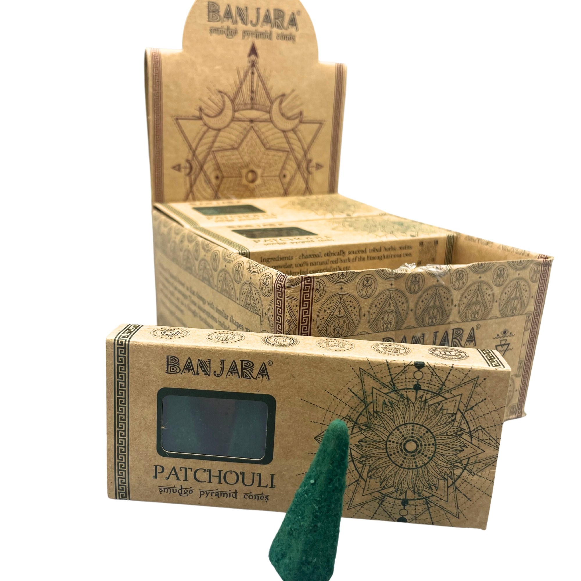 Conos piramidales Banjara Smudge – Pachulí - Imagen 3