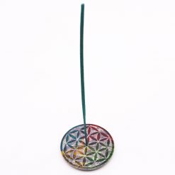 Alternative view of Disco portaincienso de esteatita – Flor de la Vida