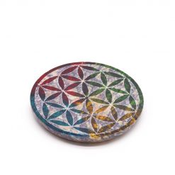 Disco portaincienso de esteatita – Flor de la Vida