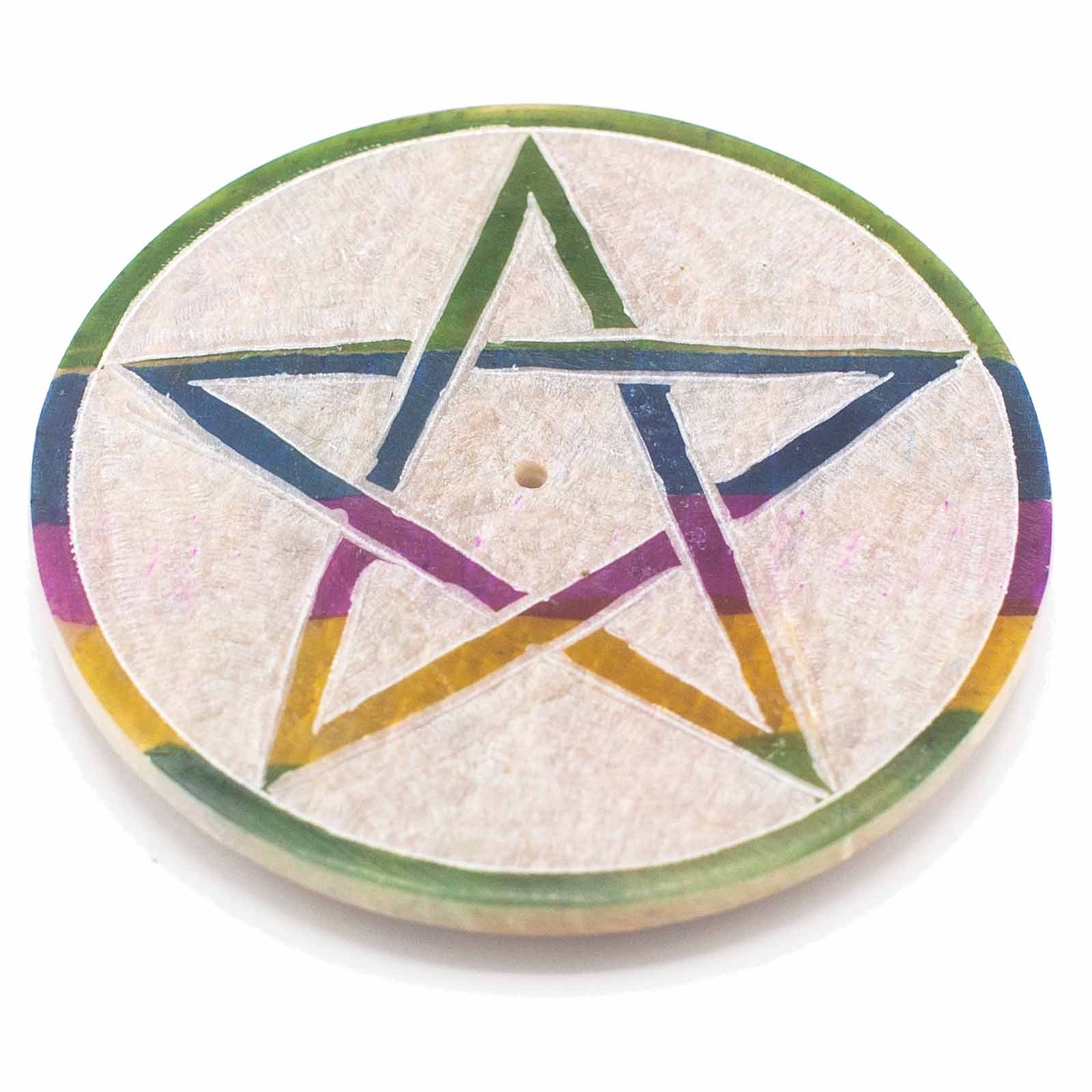 Portainciensos de esteatita con estrella de cinco puntas - Imagen 2