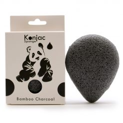 Esponja facial konjac con carbón de bambú
