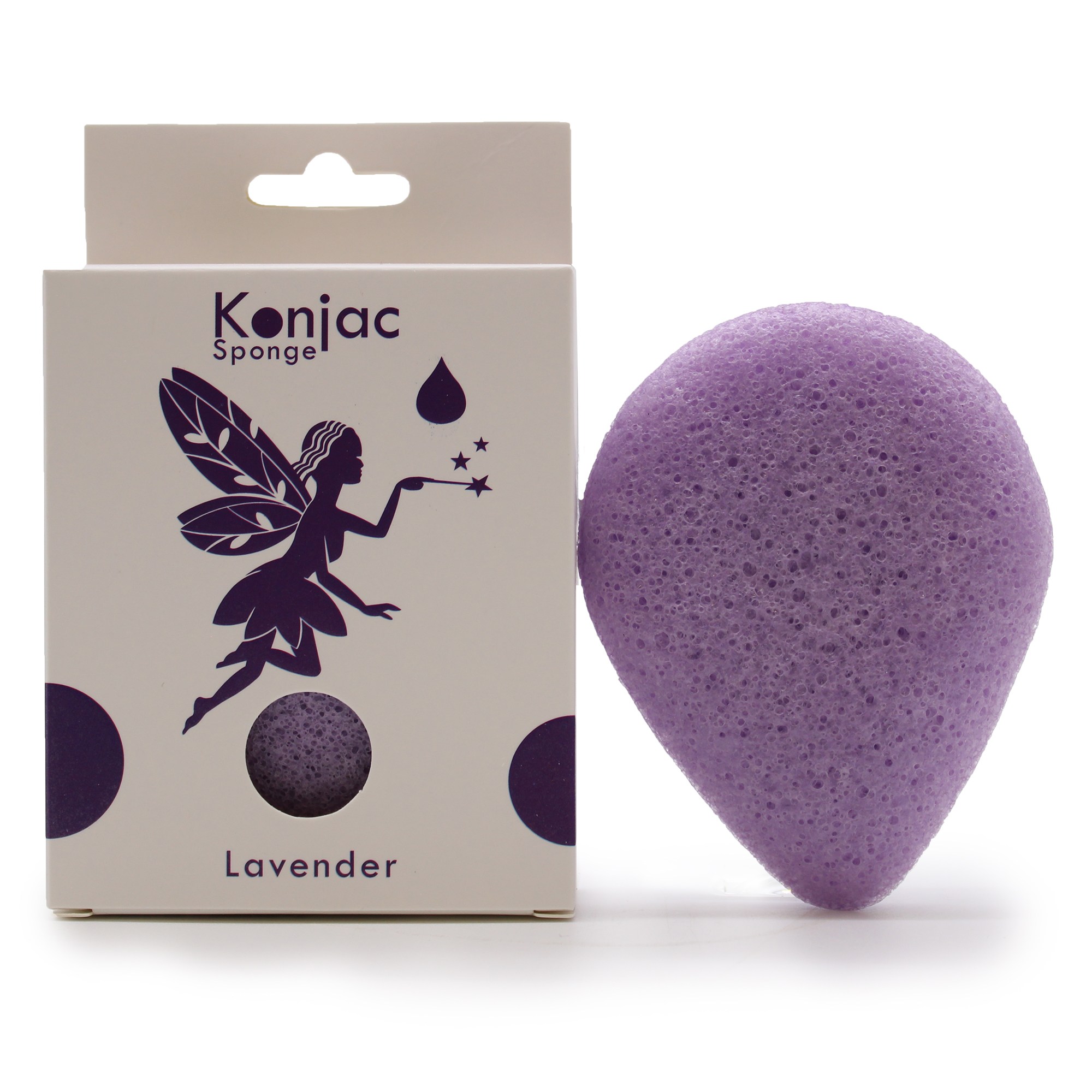 Esponja facial konjac con lavanda