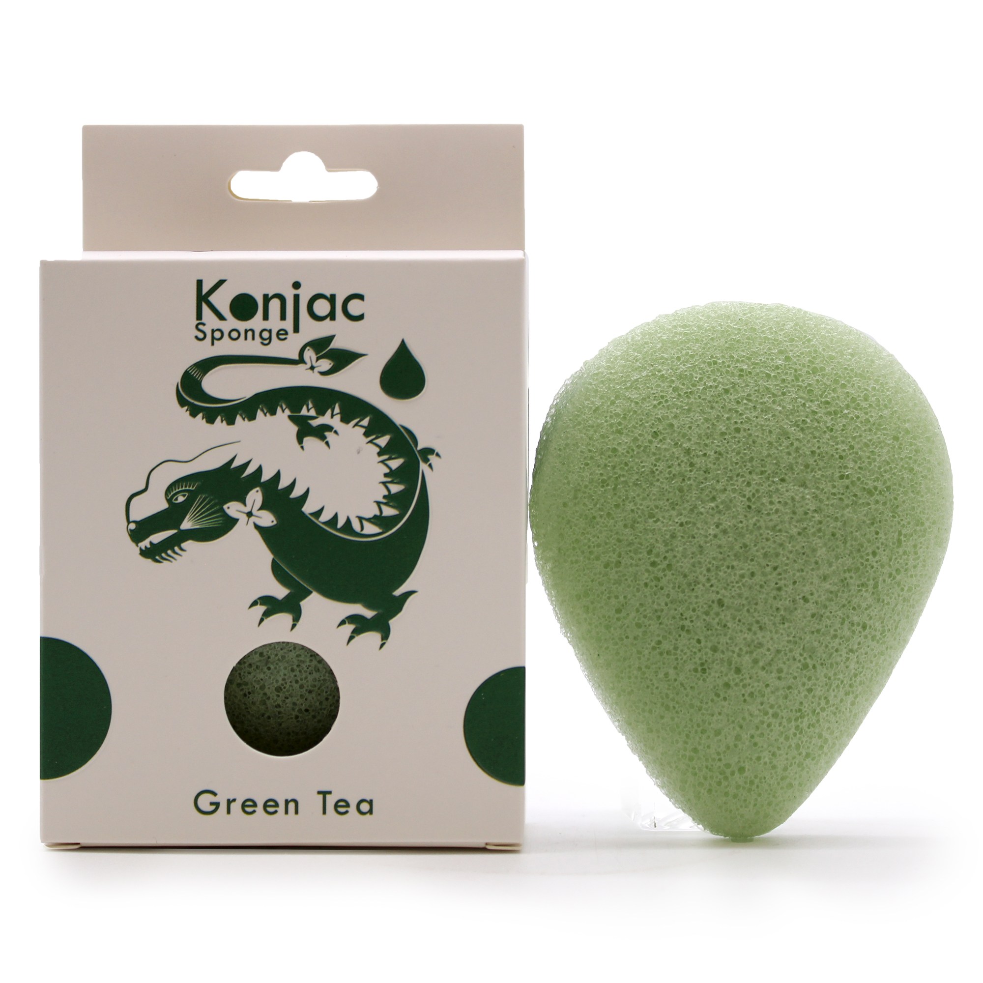 Esponja facial konjac con té verde