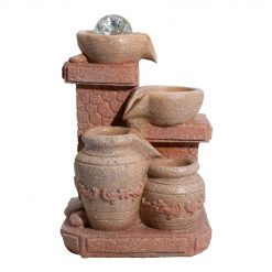 Fuente decorativa Macetas mediterráneas en cascada – 27 cm