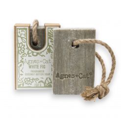 Jabón artesanal con cordón Higo Blanco