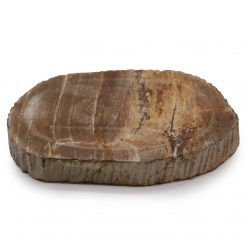 Alternative view of Jabonera de madera petrificada marrón