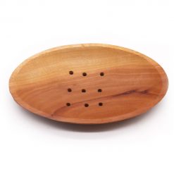 Alternative view of Jabonera ovalada de madera de caoba