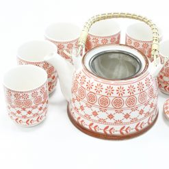 Juego de té Ámbar con tetera y 6 tazas