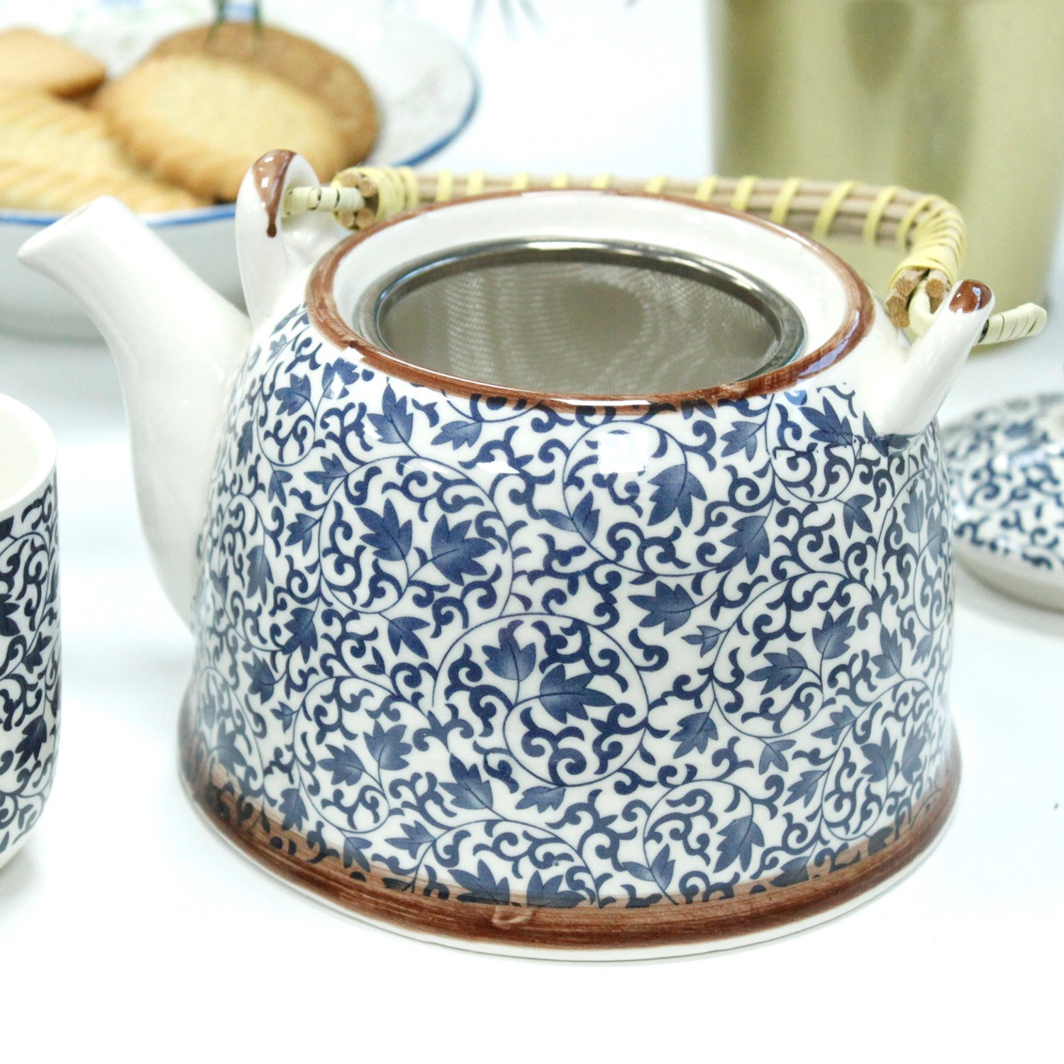 Juego de té Azul Clásico con tetera y 6 tazas - Imagen 3